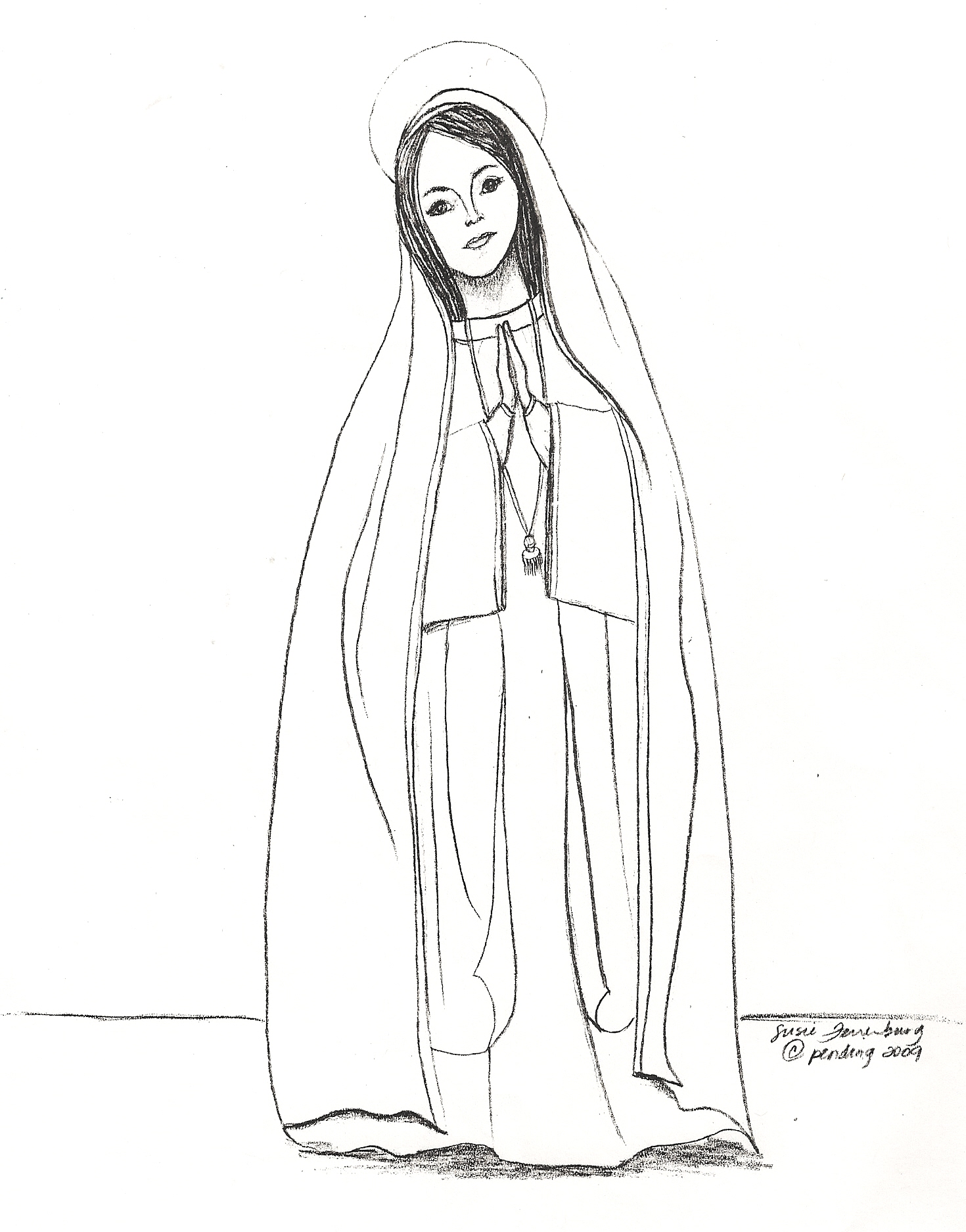 Virgin Mary Colouring Pages Funny Games Adult